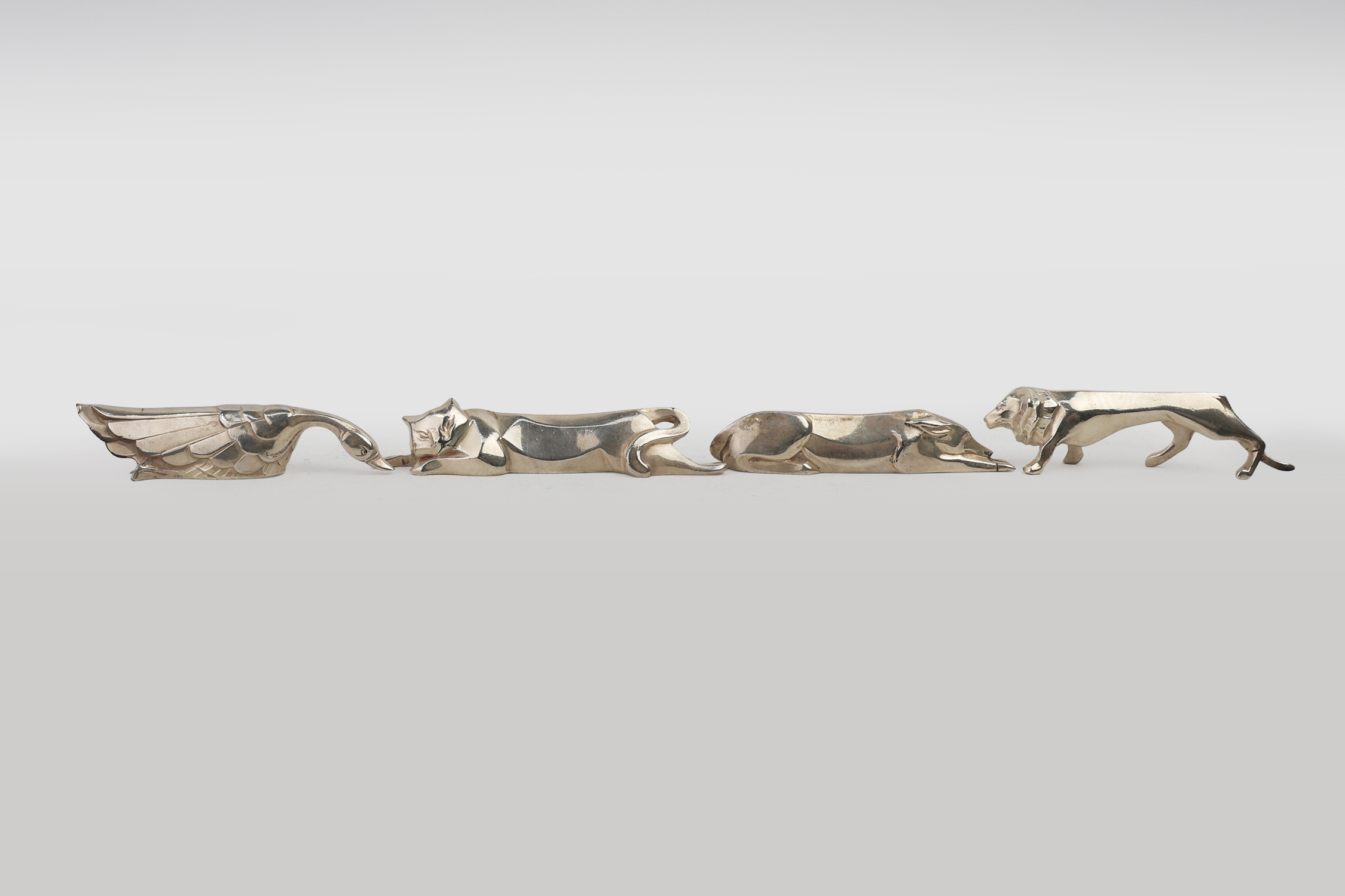 Complete Menagerie (knife rests) by Edouard Marcel Sandoz for Christofle Gallia, France ca. 1920thumbnail